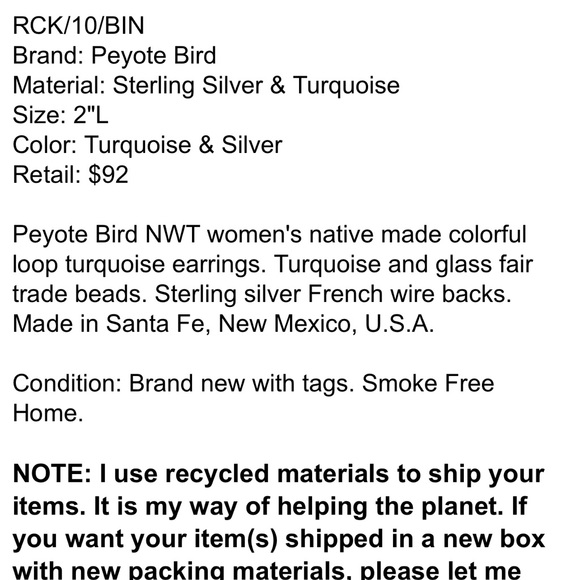 Peyote Bird Hoop Earrings - Picture 3 of 3